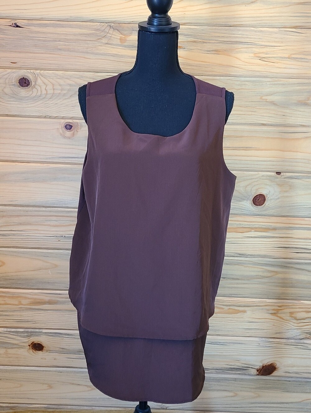 DG2 Diane Gilman Ladies Mixed Media Easy Tank Top